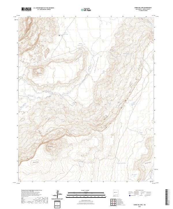 USGS Topographic Map – Cerro Del Oro