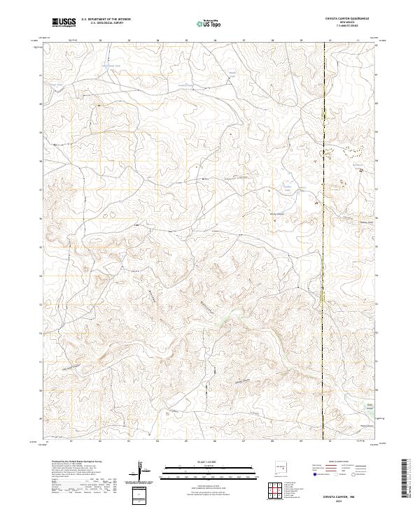 USGS Topographic Map – Chivata Canyon
