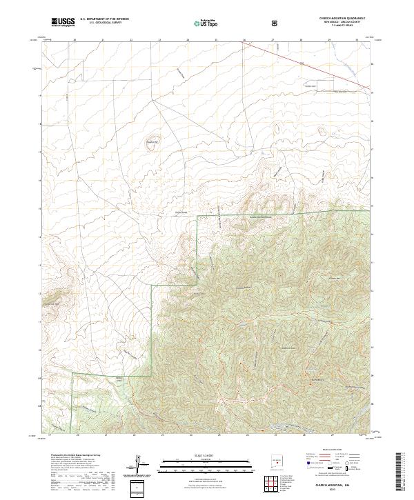 USGS Topographic Map – Church Mountain