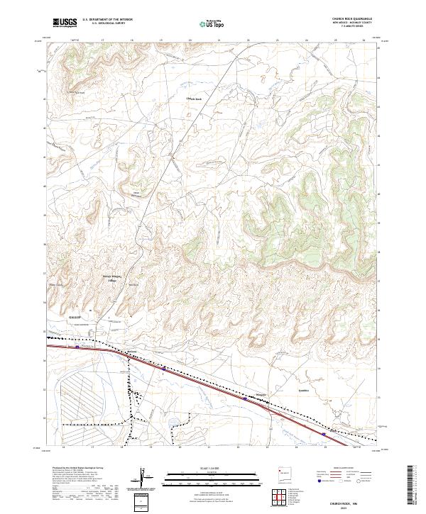 USGS Topographic Map – Church Rock