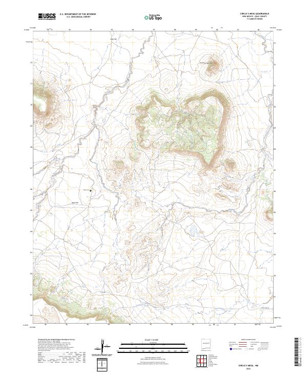 USGS Topographic Map – Circle S Mesa