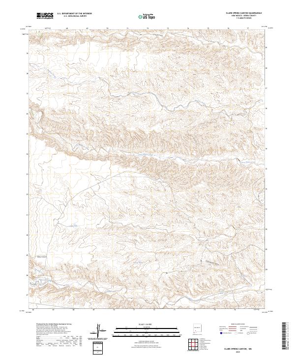 USGS Topographic Map – Clark Spring Canyon