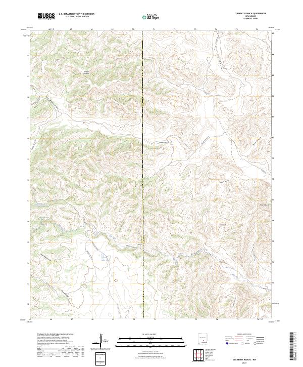 USGS Topographic Map – Clements Ranch
