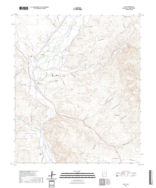 USGS Topographic Map – Cliff