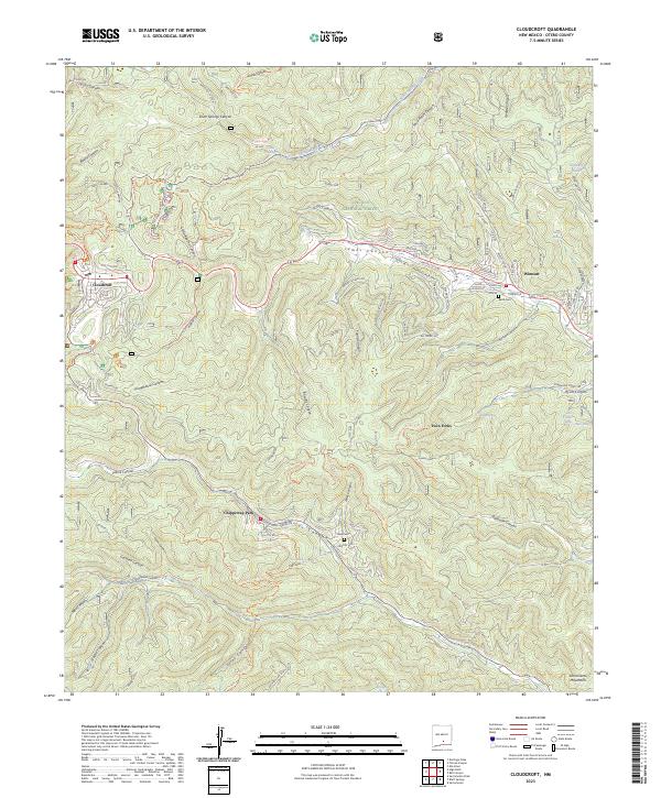 USGS Topographic Map – Cloudcroft