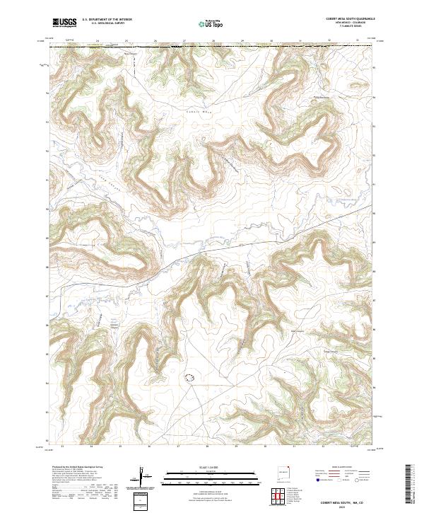 USGS Topographic Map – Cobert Mesa South
