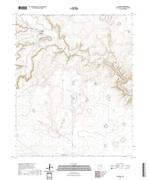 USGS Topographic Map – Colonias