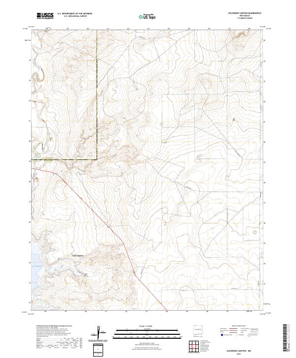USGS Topographic Map – Colorado Canyon
