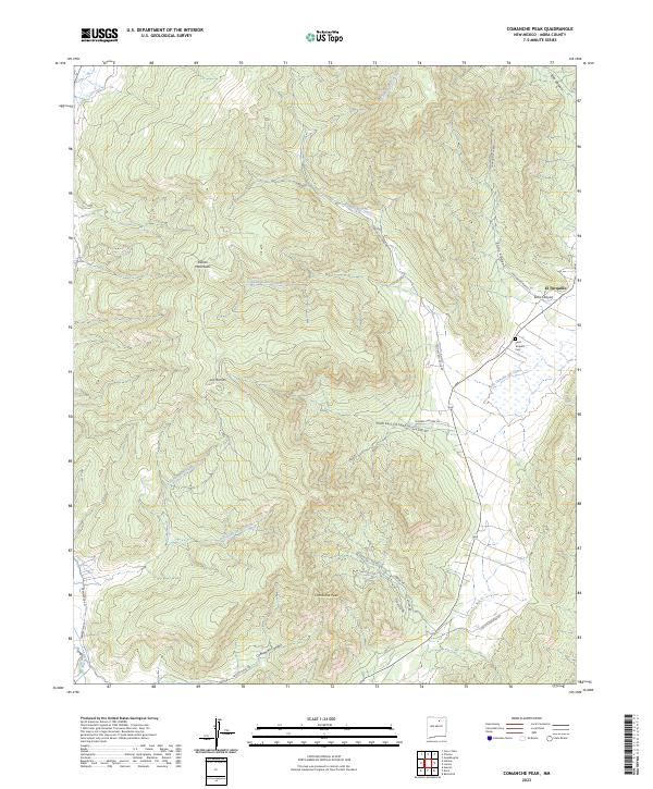 USGS Topographic Map – Comanche Peak