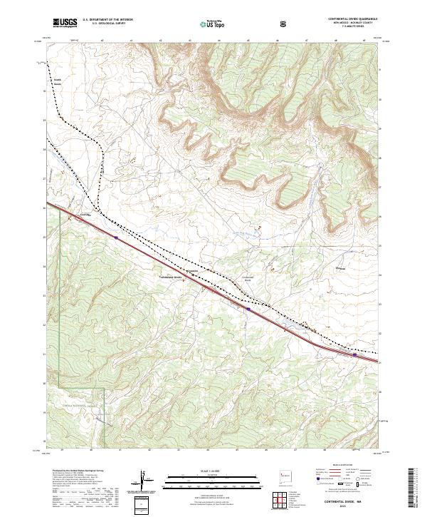 USGS Topographic Map – Continental Divide