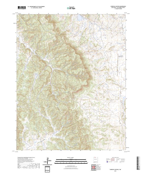 USGS Topographic Map – Cordova Canyon