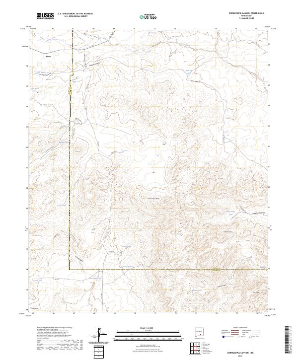 USGS Topographic Map – Cornucopia Canyon
