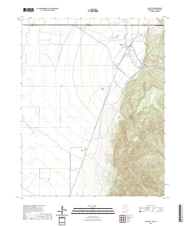 USGS Topographic Map – Costilla