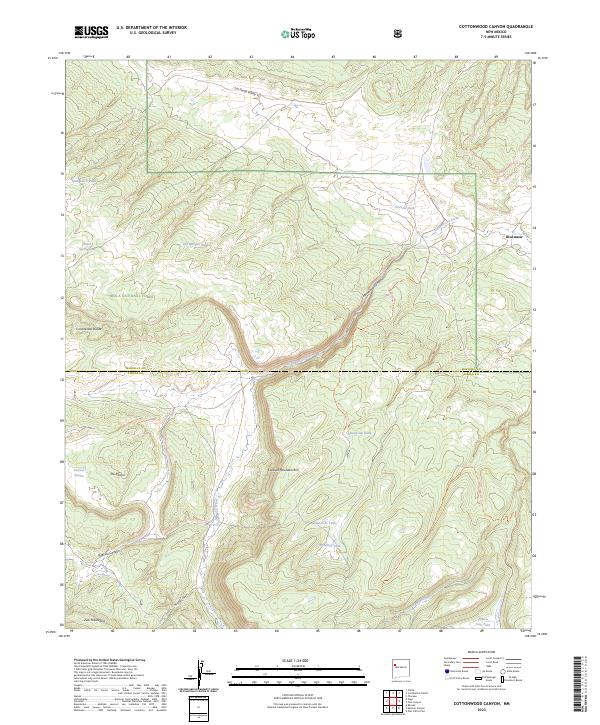 USGS Topographic Map – Cottonwood Canyon