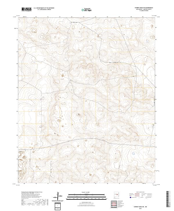 USGS Topographic Map – Cowboy Mesa NE