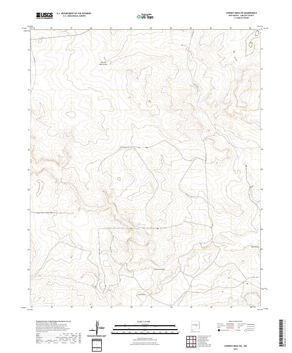 USGS Topographic Map – Cowboy Mesa SW