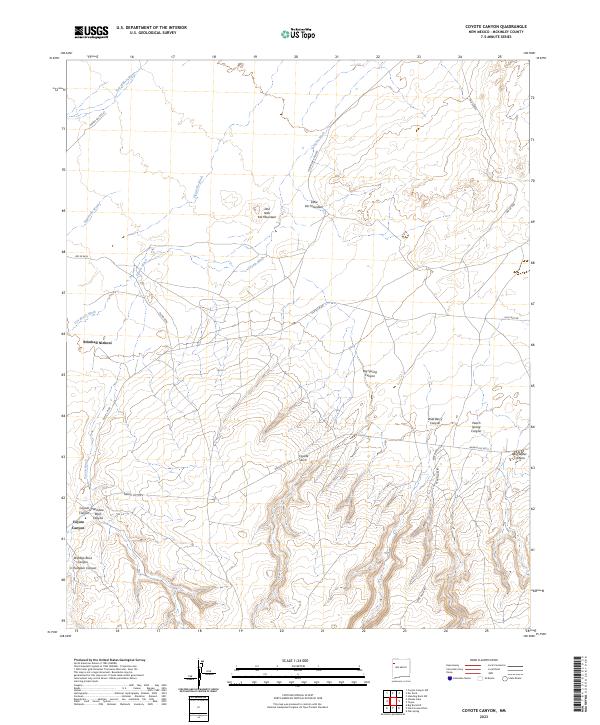 USGS Topographic Map – Coyote Canyon