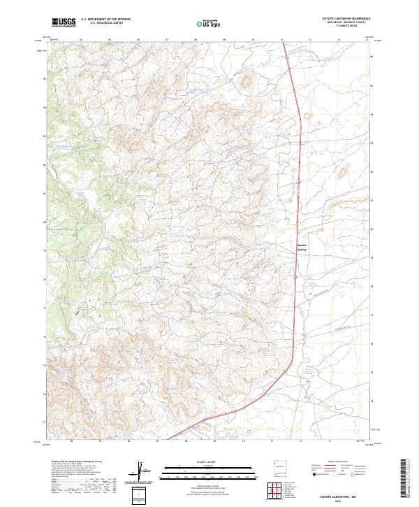 USGS Topographic Map – Coyote Canyon NW