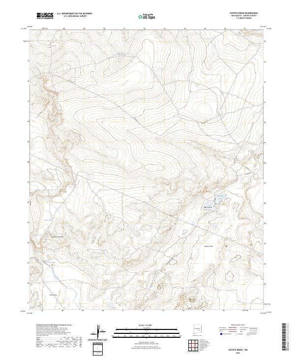 USGS Topographic Map – Coyote Draw