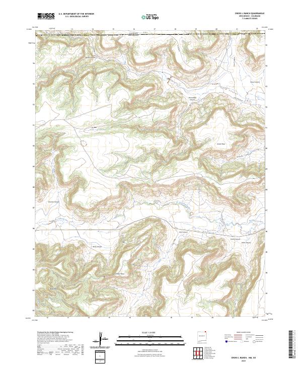 USGS Topographic Map – Cross L Ranch
