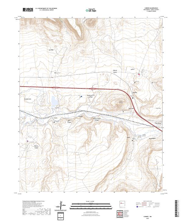 USGS Topographic Map – Cubero
