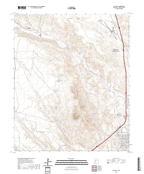 USGS Topographic Map – Cuchillo