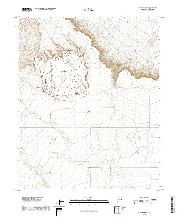 USGS Topographic Map – Cunavea Basin