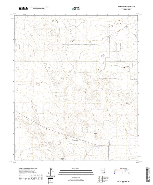 USGS Topographic Map – Custer Mountain
