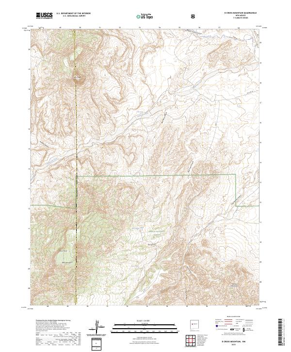 USGS Topographic Map – D Cross Mountain