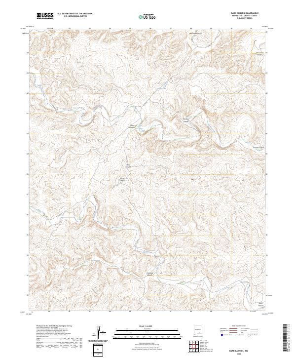 USGS Topographic Map – Dark Canyon