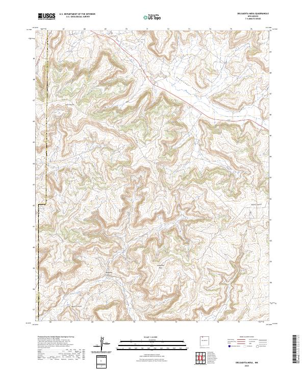 USGS Topographic Map – Delgadita Mesa