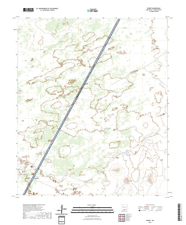 USGS Topographic Map – Desert