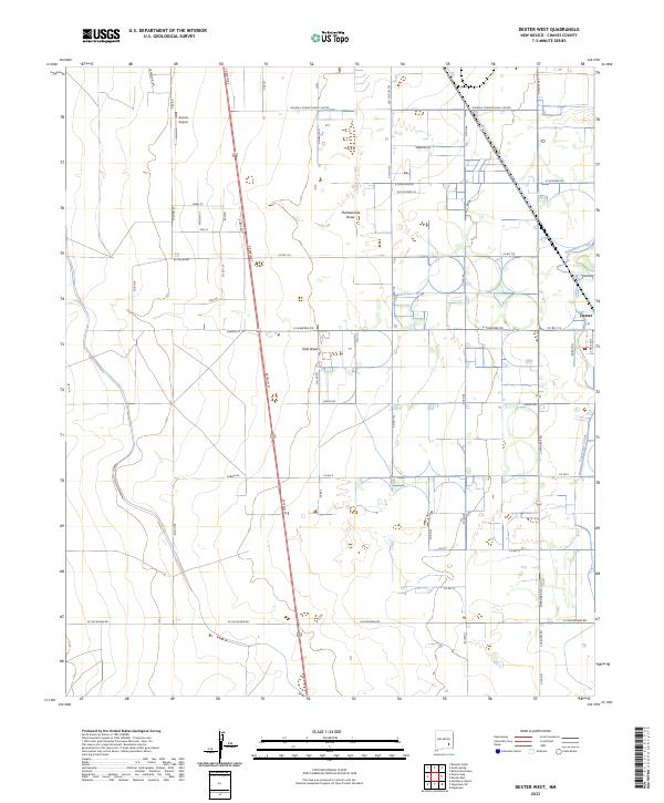 USGS Topographic Map – Dexter West