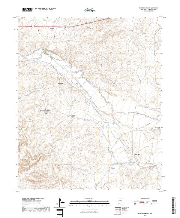 USGS Topographic Map – Diamond A Ranch