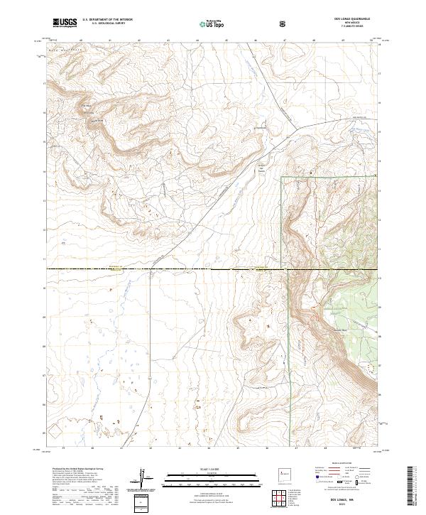 USGS Topographic Map – Dos Lomas