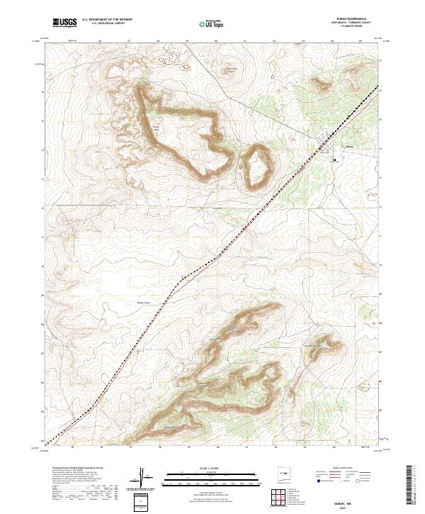USGS Topographic Map – Duran