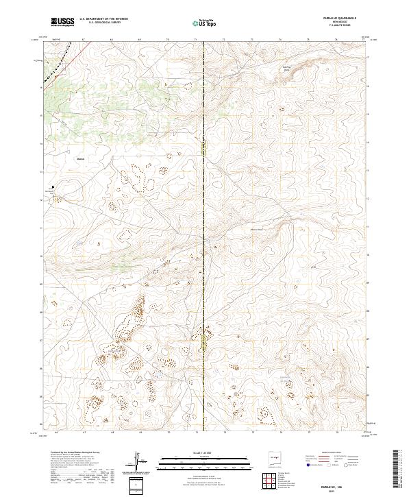 USGS Topographic Map – Duran NE