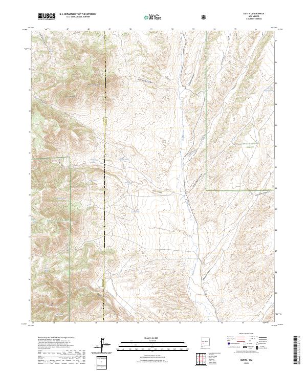 USGS Topographic Map – Dusty