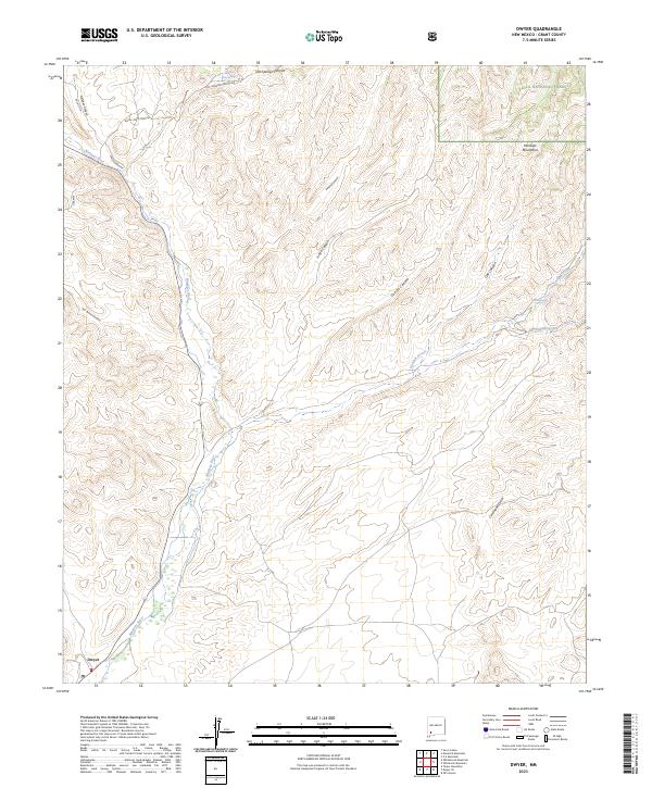 USGS Topographic Map – Dwyer