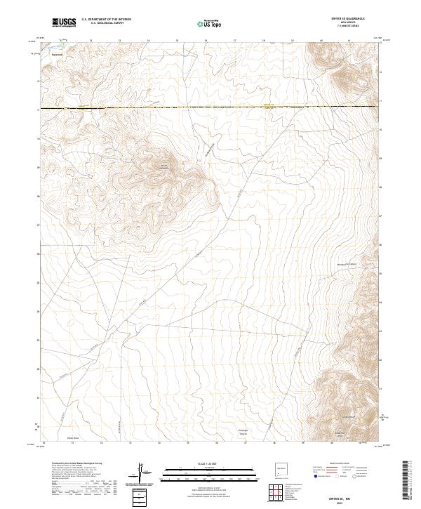 USGS Topographic Map – Dwyer SE