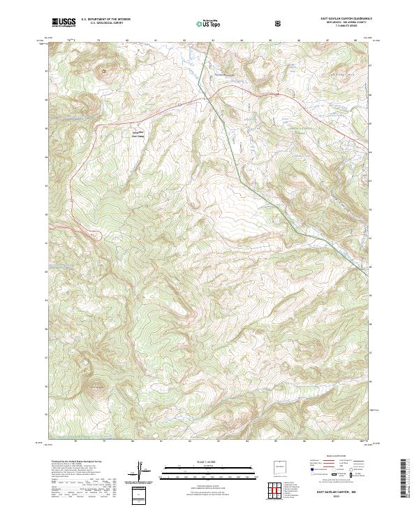USGS Topographic Map – East Gavilan Canyon