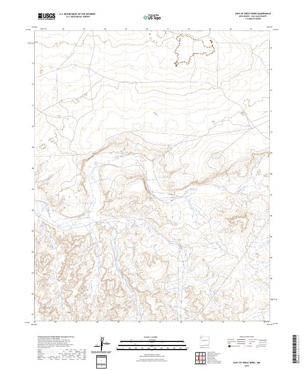 USGS Topographic Map – East of Great Bend