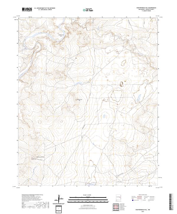 USGS Topographic Map – Eighteenmile Hill