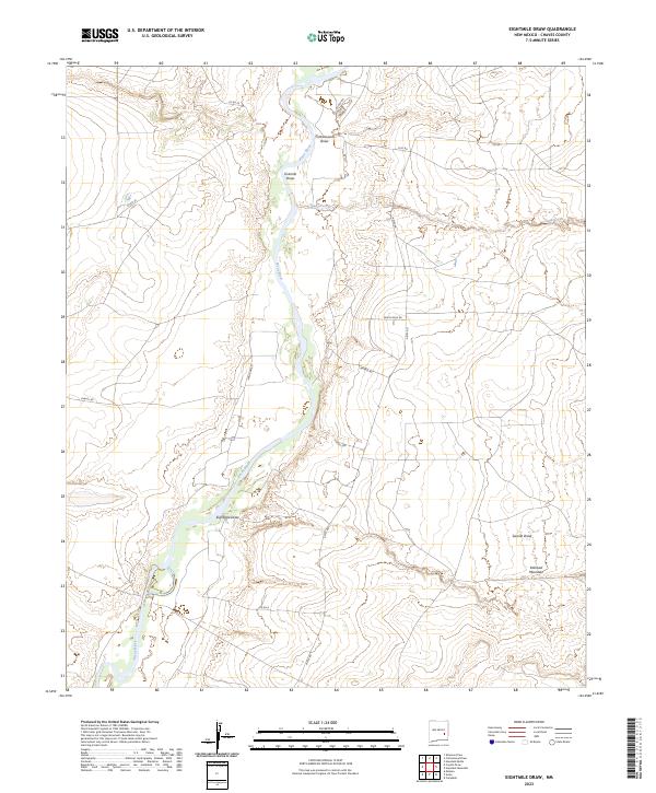 USGS Topographic Map – Eightmile Draw