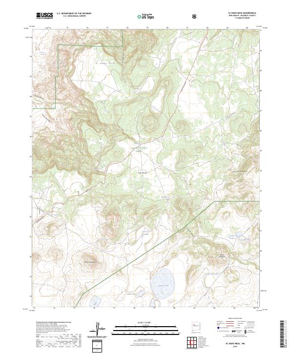 USGS Topographic Map – El Dado Mesa