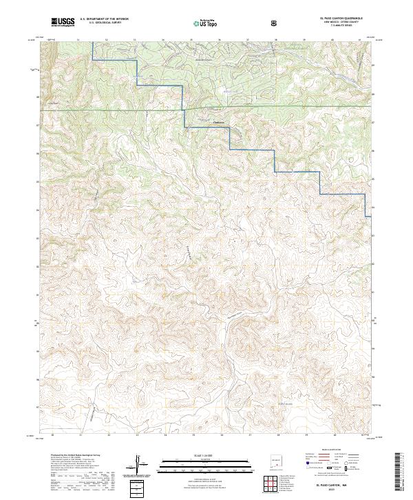 USGS Topographic Map – El Paso Canyon