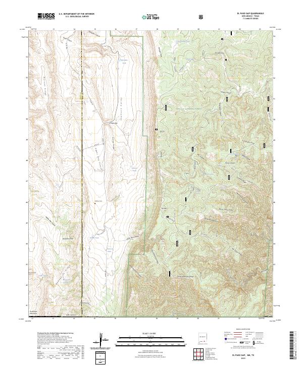USGS Topographic Map – El Paso Gap