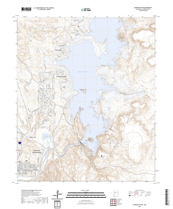 USGS Topographic Map – Elephant Butte