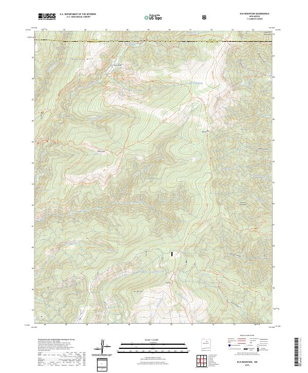 USGS Topographic Map – Elk Mountain