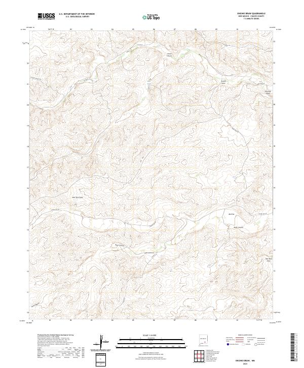 USGS Topographic Map – Encino Draw